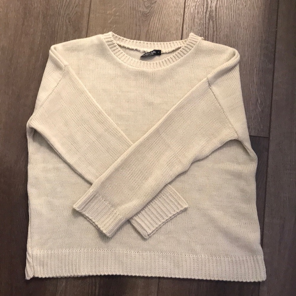 Nasty Gal Lightweight Beige Taupe Sweater XS